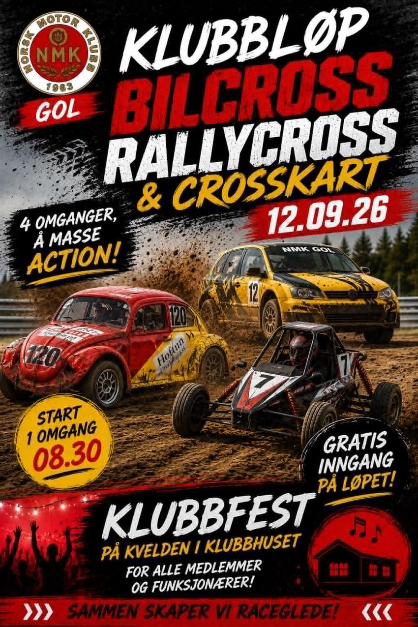 Velkommen til Klubbløp og klubbfest for NMK Gol